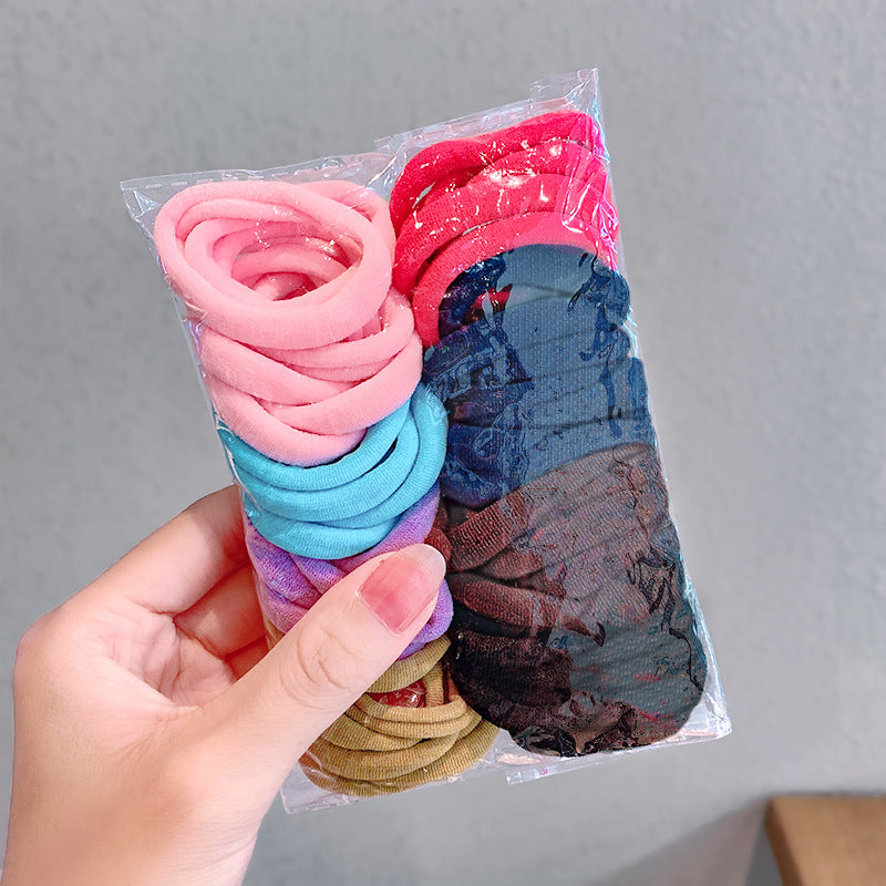 Wholesale Candy Color Fabric Hair Rope Set